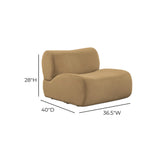 Zenith Latte Brown Performance Velvet Armless Chair by TOV Furniture at Eve Furniture