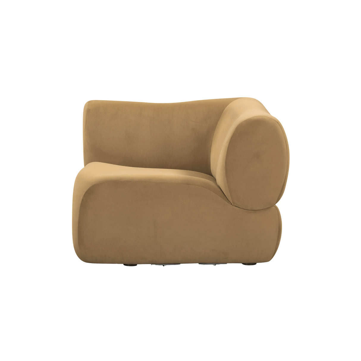 Zenith Latte Brown Performance Velvet Corner Wedge by TOV Furniture at Eve Furniture