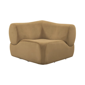Zenith Latte Brown Performance Velvet Corner Wedge by TOV Furniture at Eve Furniture