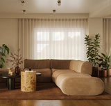 Zenith Latte Brown Performance Velvet Ottoman by TOV Furniture at Eve Furniture