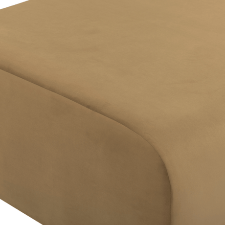 Zenith Latte Brown Performance Velvet Ottoman by TOV Furniture at Eve Furniture