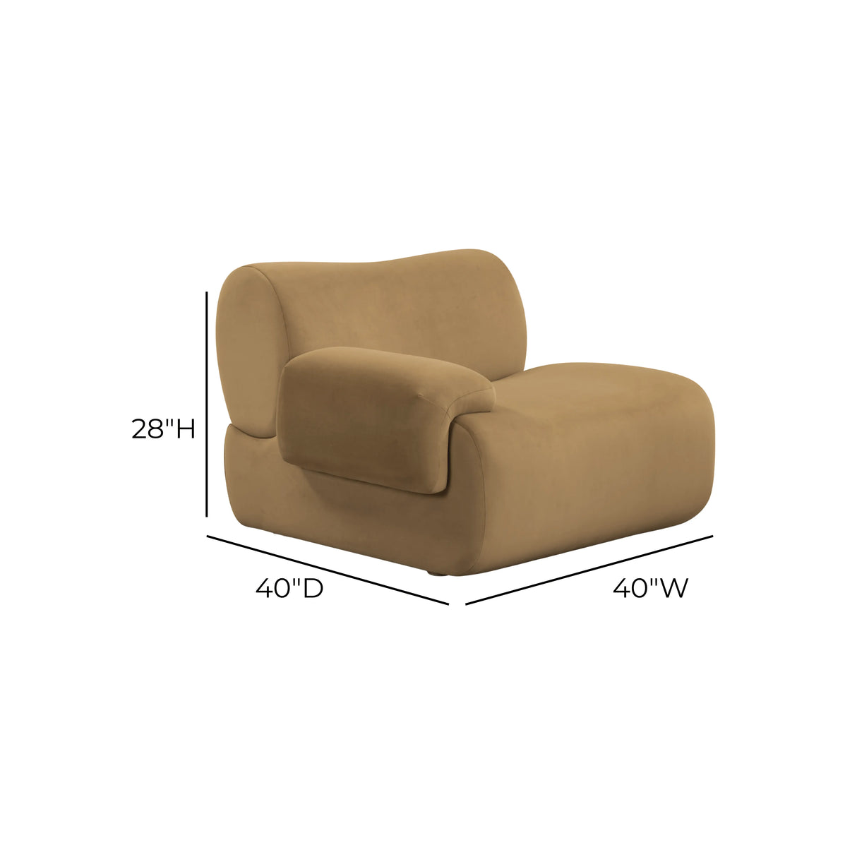 Zenith Performance Velvet Modular Corner Chair by TOV Furniture at Eve Furniture