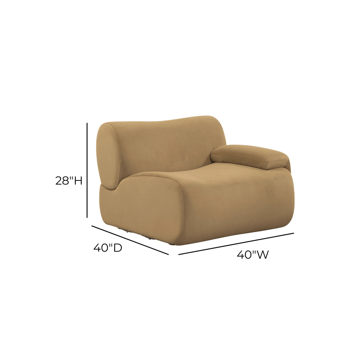 Zenith Performance Velvet Modular Corner Chair by TOV Furniture at Eve Furniture