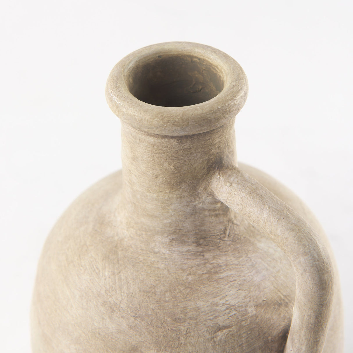 Zenni 5.3L x 5.3W x 9.3H Warm Beige Ceramic Vase by Mercana at Eve Furniture