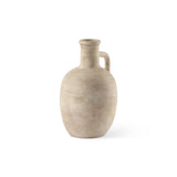 Zenni 5.3L x 5.3W x 9.3H Warm Beige Ceramic Vase by Mercana at Eve Furniture