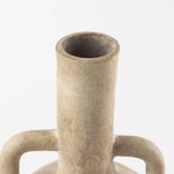 Zenni 6.1L x 6.1W x 12.0H Warm Beige Ceramic Vase by Mercana at Eve Furniture