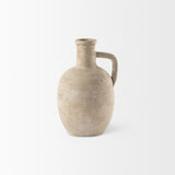 Zenni Warm Beige Ceramic Vase by Mercana at Eve Furniture