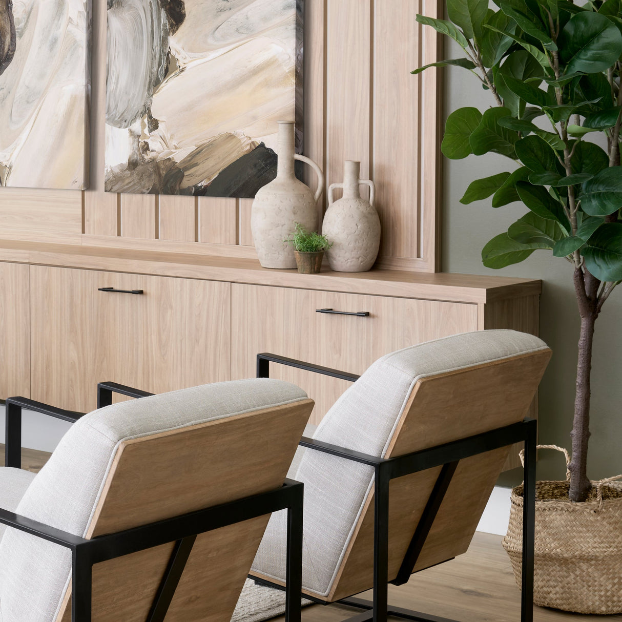 Zenni Warm Beige Ceramic Vase by Mercana at Eve Furniture