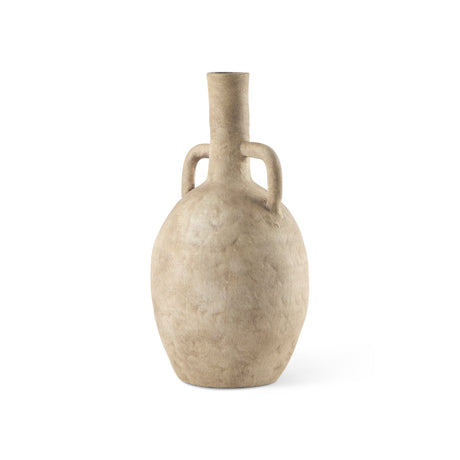 Zenni Warm Beige Ceramic Vase by Mercana at Eve Furniture