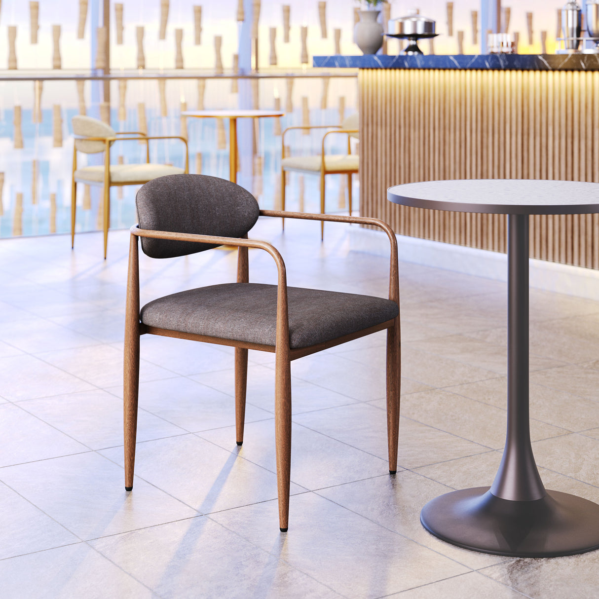 Zens Truffle Gray Dining Chair (Set of 2) by Zuomod at Eve Furniture