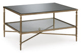 Zenvora Aged Gold Finish Cocktail Table