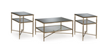 Zenvora Aged Gold Finish Occasional Table Set