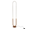 Zeon LED Floor Lamp Coarse Gold and Clear by Ashcroft Furniture at Eve Furniture