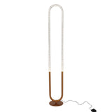 Zeon LED Floor Lamp Coarse Gold and Clear by Ashcroft Furniture at Eve Furniture