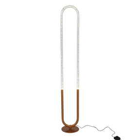 Zeon LED Floor Lamp Coarse Gold and Clear by Ashcroft Furniture at Eve Furniture