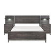 Zephyr Brownish Gray California King Bed with 2 Nightstands by Homelegance at Eve Furniture