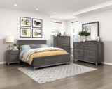 Zephyr Brownish Gray California King Panel Bed by Homelegance at Eve Furniture