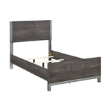 Zephyr Brownish Gray Twin Panel Bed by Homelegance at Eve Furniture