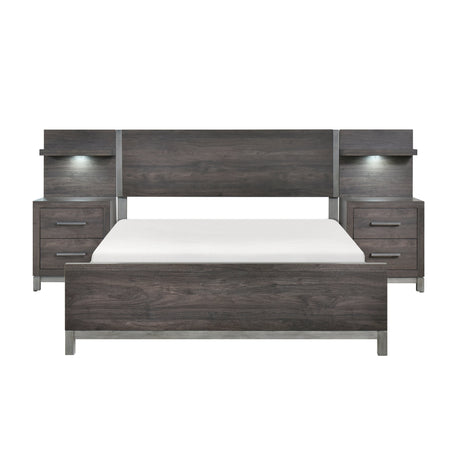 Zephyr Brownish Gray Wall Bedroom Set by Homelegance at Eve Furniture