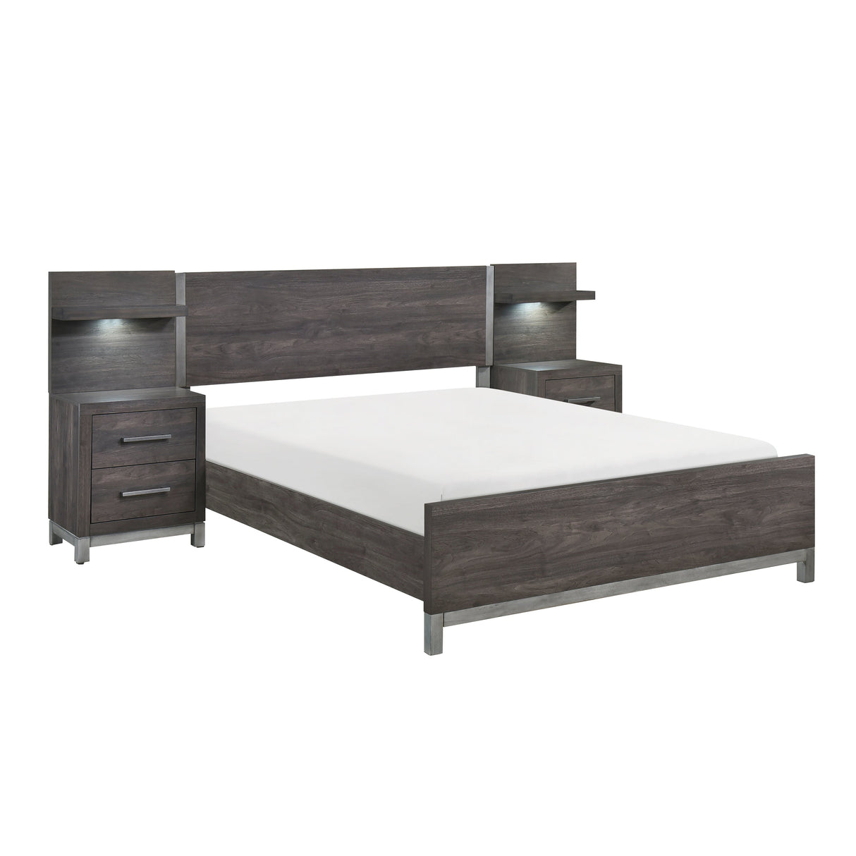 Zephyr Brownish Gray Wall Bedroom Set by Homelegance at Eve Furniture
