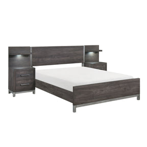 Zephyr Brownish Gray Wall Bedroom Set by Homelegance at Eve Furniture