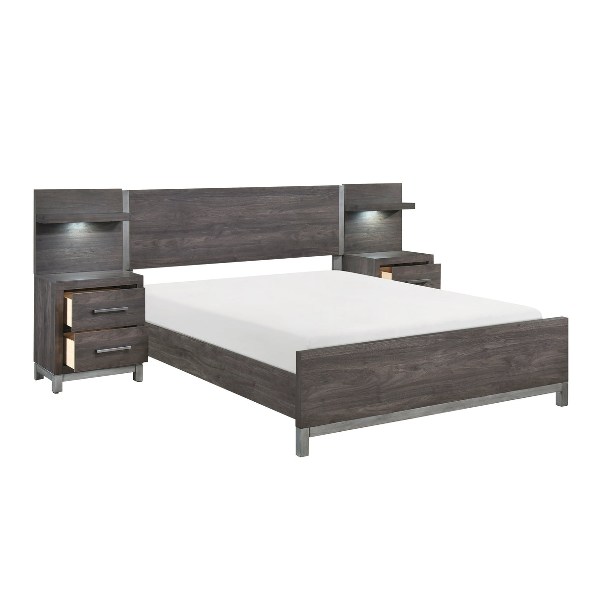 Zephyr Brownish Gray Wall Bedroom Set by Homelegance at Eve Furniture