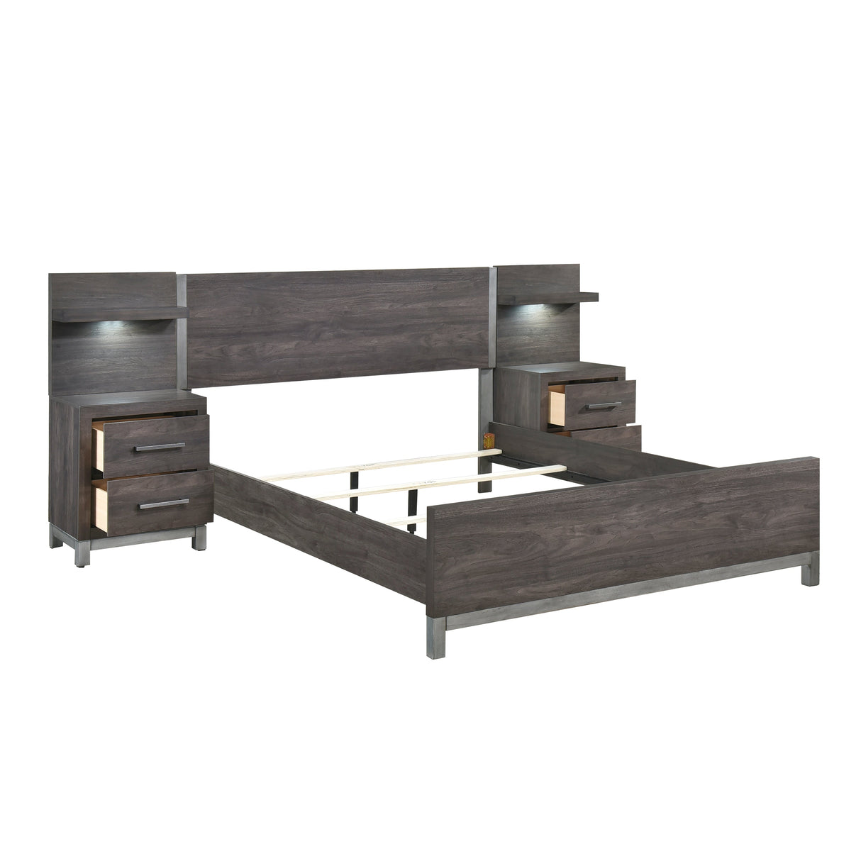 Zephyr Brownish Gray Wall Bedroom Set by Homelegance at Eve Furniture