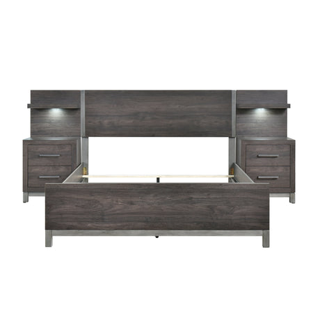 Zephyr Brownish Gray Youth Wall Bedroom Set by Homelegance at Eve Furniture