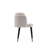 Zephyr Dining Chair in Cream by Manhattan Comfort at Eve Furniture