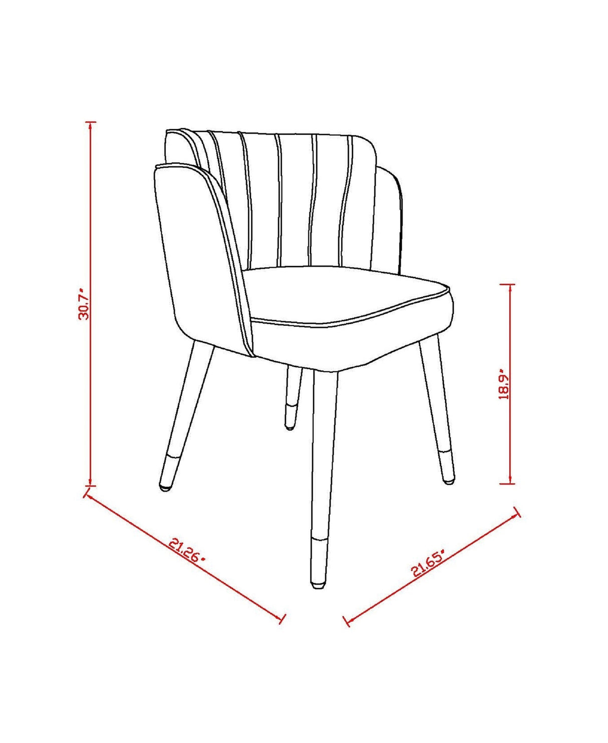 Zephyr Dining Chair in Royal Blue by Manhattan Comfort at Eve Furniture