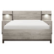 Zephyr Light Gray California King Bed with 2 Nightstands by Homelegance at Eve Furniture