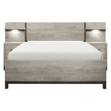 Zephyr Light Gray California King Bed with 2 Nightstands by Homelegance at Eve Furniture