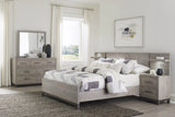 Zephyr Light Gray Full Wall Bed by Homelegance at Eve Furniture