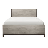 Zephyr Light Gray King Panel Bed by Homelegance at Eve Furniture