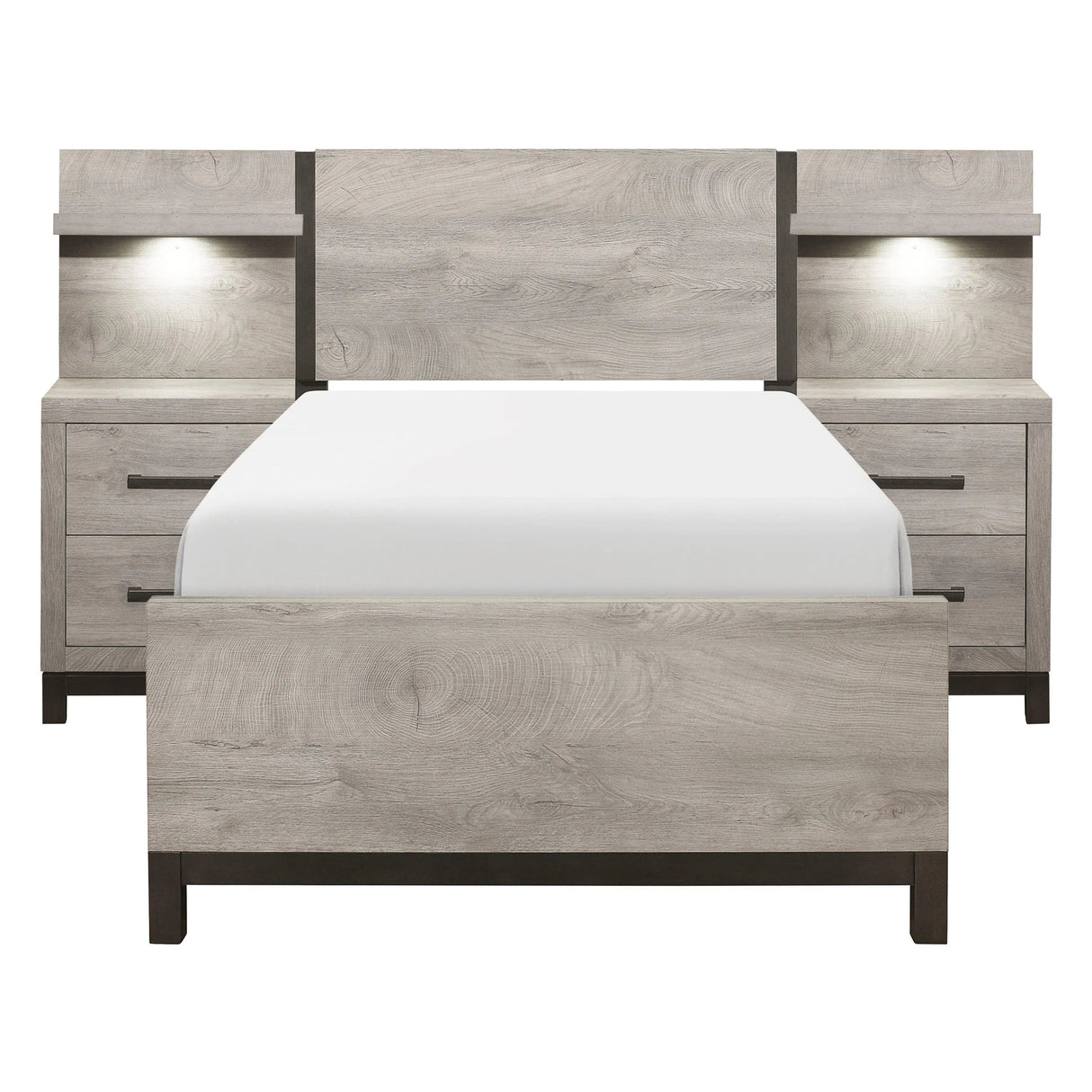 Zephyr Light Gray Twin Wall Bed by Homelegance at Eve Furniture