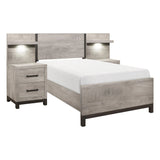 Zephyr Light Gray Twin Wall Bed by Homelegance at Eve Furniture