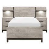 Zephyr Light Gray Youth Wall Bedroom Set by Homelegance at Eve Furniture