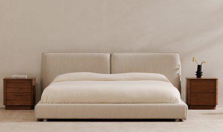 Zeppelin King Bed - Light Grey by Moe's Home at Eve Furniture