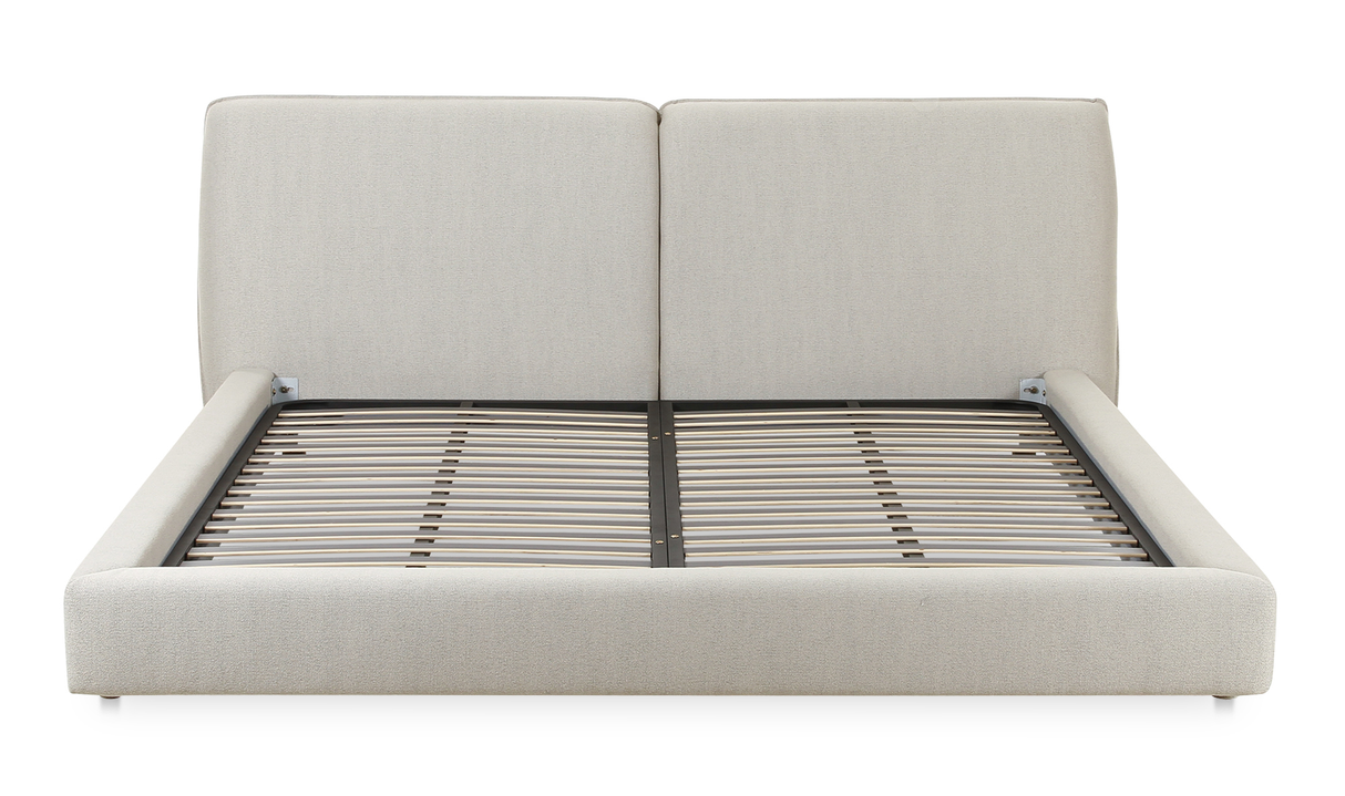 Zeppelin King Bed - Light Grey by Moe's Home at Eve Furniture