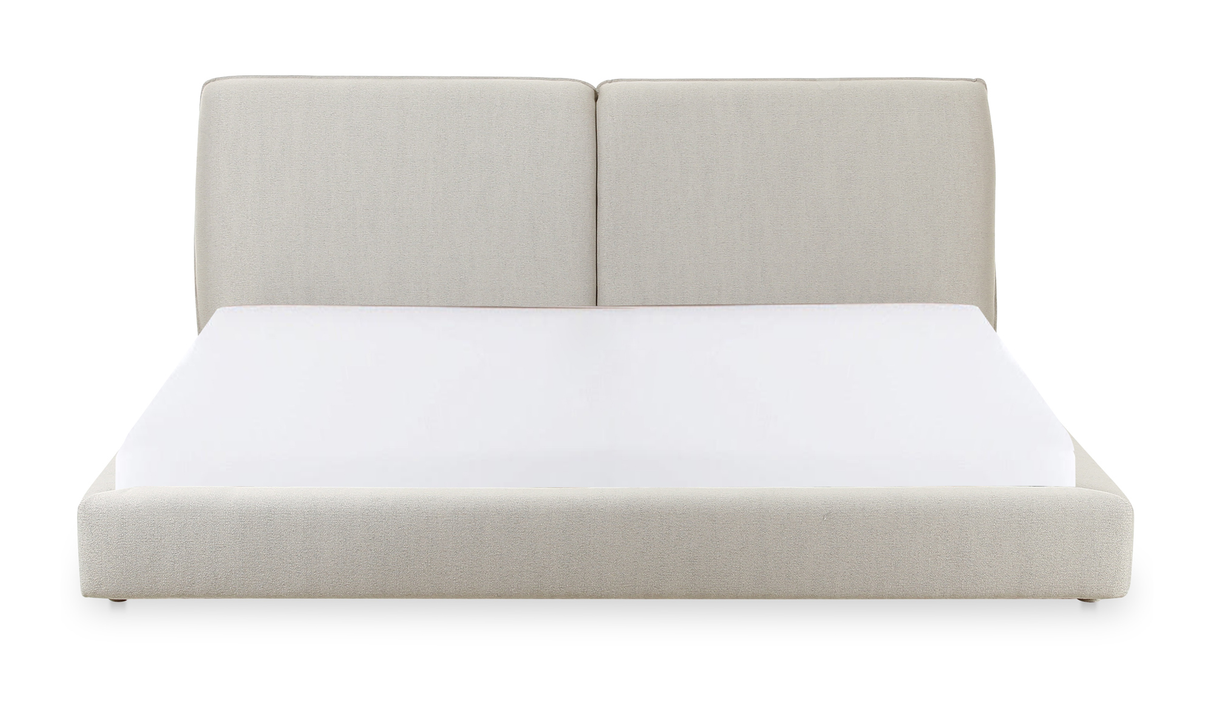 Zeppelin King Bed - Light Grey by Moe's Home at Eve Furniture