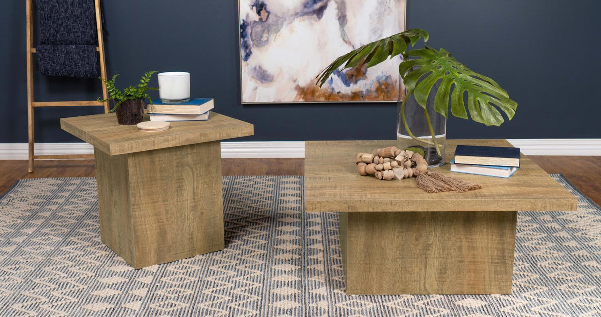 Zetta Square Engineered Wood Coffee Table Mango by Coaster at Eve Furniture