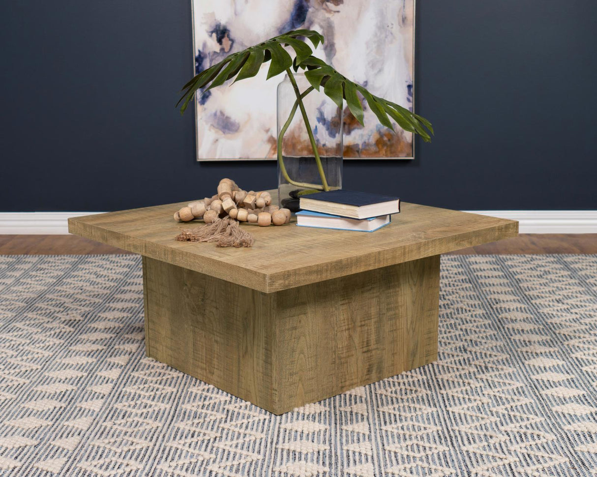 Zetta Square Engineered Wood Coffee Table Mango by Coaster at Eve Furniture