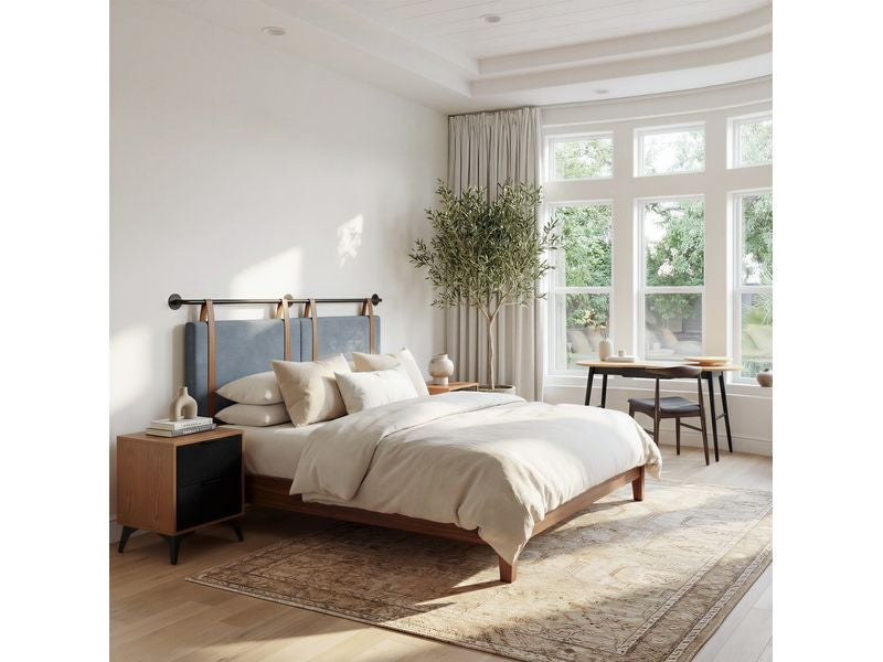 Zeva Floating Queen Headboard Gray