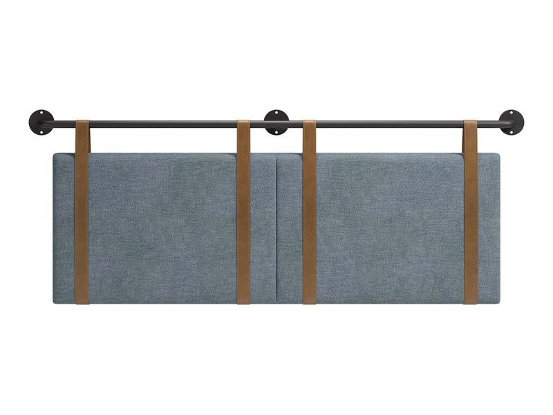 Zeva Floating Queen Headboard Gray