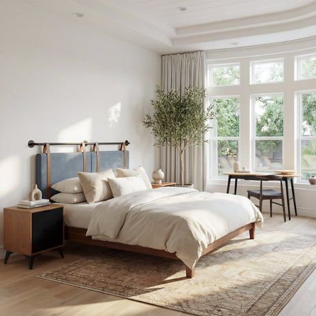 Zeva Gray Floating Queen Headboard by Zuomod at Eve Furniture