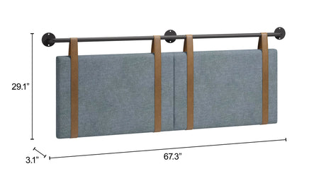 Zeva Gray Floating Queen Headboard by Zuomod at Eve Furniture