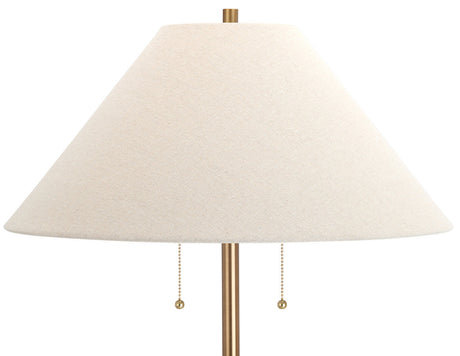 Zeva Tan/Gold Floor Lamp by Crestview at Eve Furniture