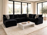 Zig Onyx Black Sectional by Happy Homes at Eve Furniture
