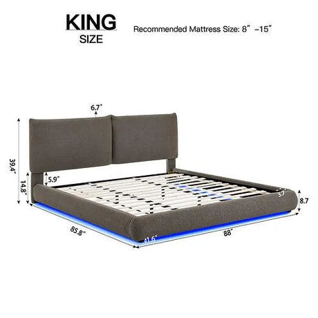 Zima Brown King Platform Bed by New Era Innovations at Eve Furniture