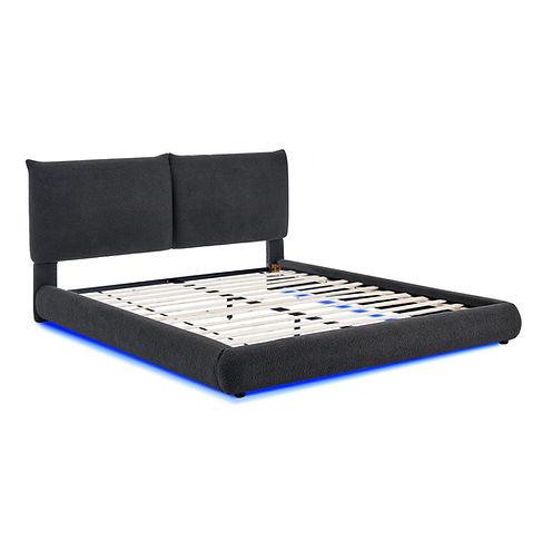 Zima Grey King Platform Bed by New Era Innovations at Eve Furniture